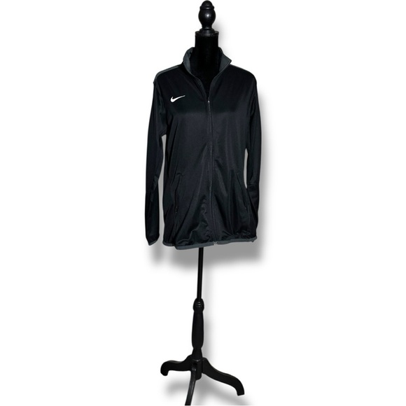Nike Women’s Black With Grey Details Full-Zip Lightweight Sports Jacket - Picture 4 of 16